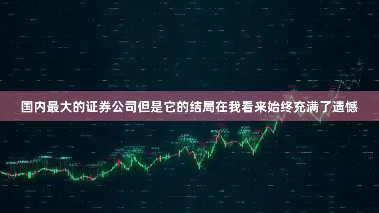 国内最大的证券公司但是它的结局在我看来始终充满了遗憾